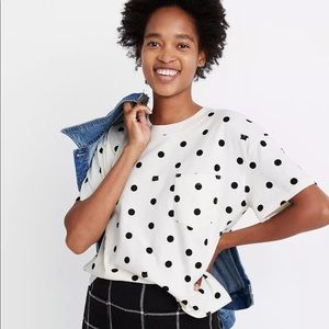 Madewell Easy Crop Pocket Tee in Cat Person